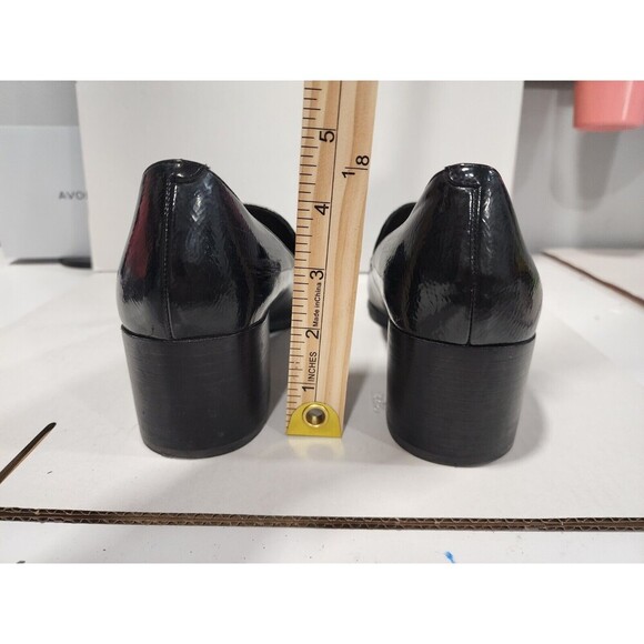 Marc Fisher Womens Size 7.5M Black 2 Inch Block Heel Loafers Fall Shoes - Picture 5 of 6